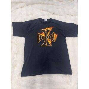 Vintage 2004 Sturgis Tshirt Tee Top Black Biker Motorcycle Shirt Lg Fast Ship!!!